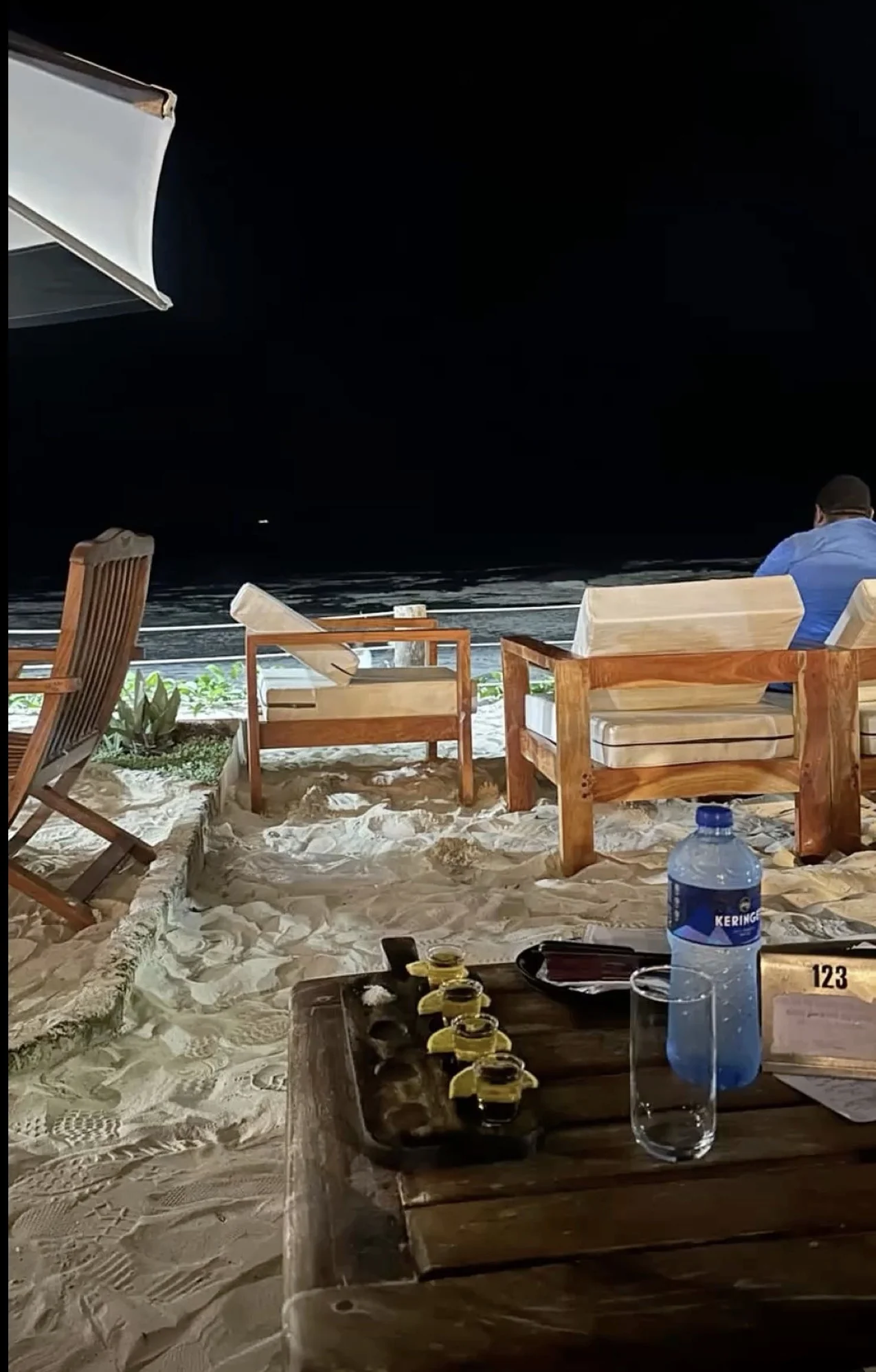 Hotel lounge with live music ambience in the evening